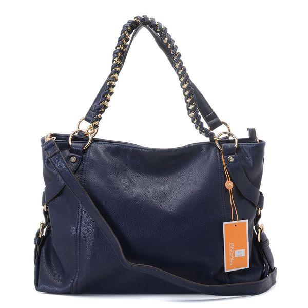 michael kors tristan large shoulder tote dark blå skinn Lave Priser a8042